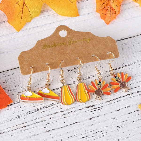 Wholesale Thanksgiving Turkey and Pumpkin Earrings