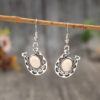 Wholesale Bohemian Retro Style U-Shaped Inlaid White Earrings