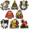 Wholesale Holiday cartoon Santa Claus embroidered fabric patches, in stock, clothing decoration ironing patches, computer embroidery adhesive backing.