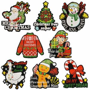 Wholesale Holiday cartoon Santa Claus embroidered fabric patches, in stock, clothing decoration ironing patches, computer embroidery adhesive backing.