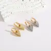 Wholesale 1 Piece Glam Heart Shape Copper Inlay Zircon 18k Gold Plated Drop Earrings