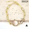 Wholesale Copper Plating Geometric Artificial Gemstones Copper Bracelets