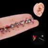 316L Stainless Steel Copper Zircon Ear Cartilage Rings & Studs Heart Shape Waterproof Non Tarnish Surgical Steel