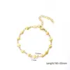 Casual Cute Heart Shape 304 Stainless Steel Gold Plated Bracelets In Bulk
