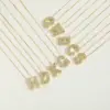 Elegant Luxurious Classic Style Letter Copper 14k Gold Plated Zircon Pendant Necklace In Bulk