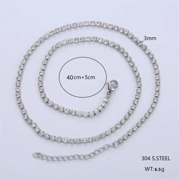 Wholesale PVD Coated 18K Gold Plated Solid Color 304 Stainless Steel Simple Style Shiny Waterproof Non Tarnish 304 Stainless Steel Necklace