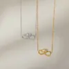 Wholesale Jewelry Elegant Classic Style Heart Shape 304 Stainless Steel Pendant Necklace Cable Chain