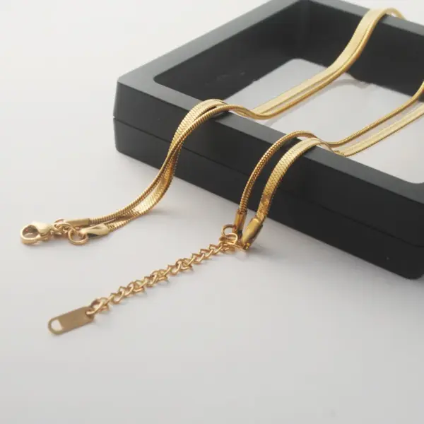 Wholesale Fashion Heart Shape Stainless Steel Plating Layered Necklaces 1 Piece