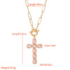 Wholesale Cross-Border Hot-Selling European and American Hip-Hop Cross with Diamonds, Simple Clavicle Chain, Ins Style, Personalized Niche Necklace, Accessible Luxury Women