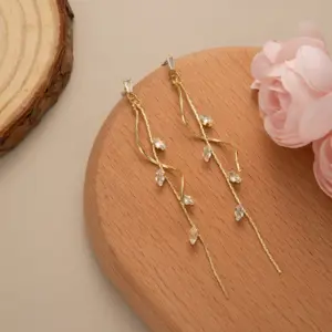 E2784-4/Gold-White Diamond Inlay