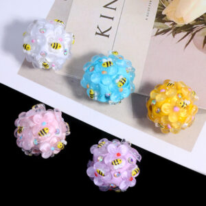 Wholesale Soft Pottery Bees Beads Can Wear Straight Hole Beads Beads DIY Mobile Phone Chain Key Chain Bag Chain Jewelry Accessories