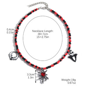 N2404-23 spider pendant rice beads