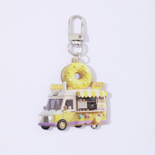 Wholesale 10pcs/pack Cute little car donut pendant, DIY phone chain, keychain