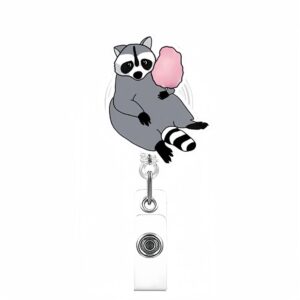 Cotton ball bear + transparent rotating clip