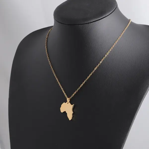 Wholesale 304 Stainless Steel Map Customization Laser Engraving PVD Coated 18K Real Gold Plated Vintage Style Waterproof Non Tarnish Plating Chain Cable Chain Lobster Trigger Clasp Closure Rose Gold Gold Silver Pendant Necklace