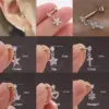 316L Stainless Steel Copper Ear Cartilage Rings & Studs Flower Waterproof Non Tarnish Surgical Steel Women'S