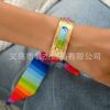 oly-0ee6a70aaf8a6a67c4f36ed114ef8ce2 Wholesale Rainbow scarf heart metal irregular bracelet