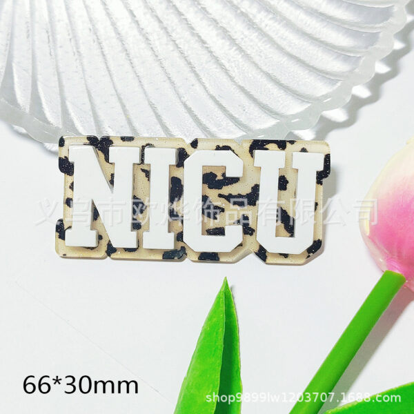Wholesale Cross-Border New Loose Powder Cartoon Letters Luminous Girl Bag Pendant Acrylic Cute DIY Patch Accessories