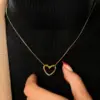 Wholesale PVD Coated Heart Shape 304 Stainless Steel Simple Style Shiny Waterproof Non Tarnish 304 Stainless Steel Pendant Necklace
