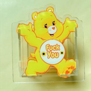 B226-dirty talk rainbow bear pen holder
