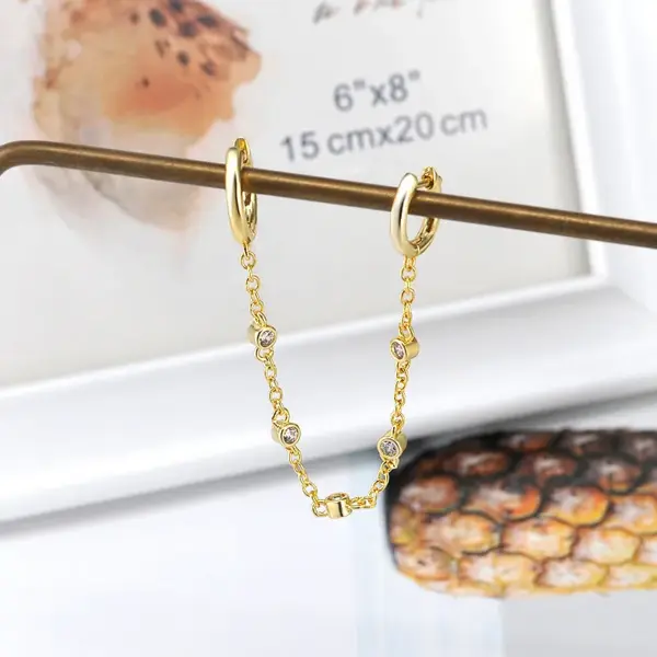 Wholesale Ethnic Style Geometric Patchwork Copper Artificial Gemstones Earrings