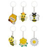 Wholesale Cross-Border Keychain Hot Selling Pvc Cartoon Keychain Little Bee Party Decoration Small Gift Key Hanging Jewelry