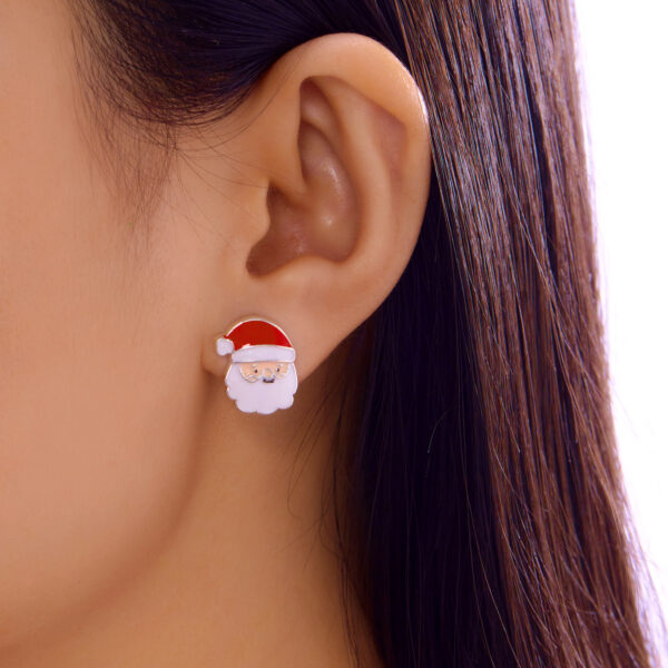 Wholesale Santa Claus Christmas Tree Cane Gingerbread Man Reindeer Earrings