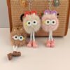 Wholesale Imitation Rex Rabbit Fur Small Briquettes Long-Legged Doll Pendant Rabbit Ears Doll Baby Keychain Pendant Small Fur Ball