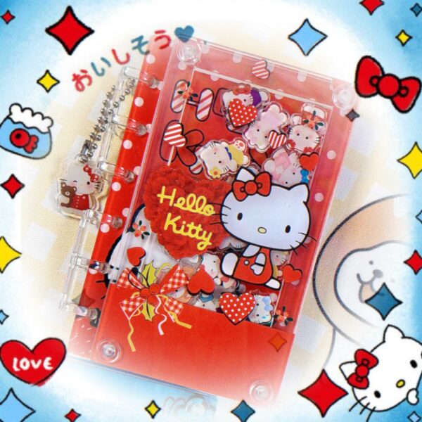Wholesale [hellokitty] Original Cartoon A7 Loose-leaf Book Rocking Notebook Cute Girl Heart High Value