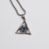 Wholesale Trendy Collaboration Popular Devil's Eye Pendant Retro Unisex Triangular Personality Hip-Hop Sweater Chain
