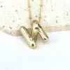 Wholesale Simple Style Classic Style Letter Copper 18k Gold Plated Pendant Necklace In Bulk