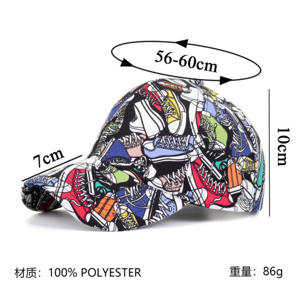 Wholesale Spring New Graffiti Outdoor Sun Protection Sun Hat Spring and Autumn High-grade Printed Hard Top Baseball Cap B1167