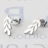 Wholesale PVD Coated 18K Gold Real Gold Plated Leaves 304 Stainless Steel Fashion Waterproof Non Tarnish Ear Studs