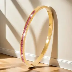 44-E-6 Gold Red Diamond Bracelet