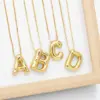 Simple Style Letter Copper Plating 18k Gold Plated Necklace Pendant
