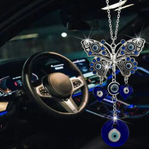 Wholesale Alloy butterfly devil eye car rearview mirror decoration