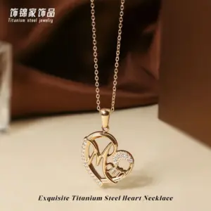Rose Gold Heart Necklace N0454R