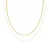 Wholesale Real Gold Plated 304 Stainless Steel Fashion Waterproof Non Tarnish Layered Necklaces