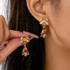 Wholesale Christmas tree cute earrings