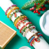 Wholesale Europe and the United States cross-border new bracelet three Christmas Christmas tree old snowman beaded combination bracelet women wholesaleChristmas Tree Santa Snowman Bracelet
