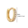 Wholesale 1 Pair Casual Simple Style Classic Style Round Plating Inlay Copper Zircon 18k Gold Plated Hoop Earrings