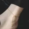 Wholesale Simple Style Solid Color Stainless Steel Women's Anklet