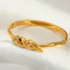 Wholesale Elegant Artistic Geometric Solid Color 316 Stainless Steel 18K Gold Plated Zircon Bangle In Bulk