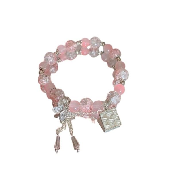 oly-0f3fb6362afe81c13cd5af199f3d3953 Wholesale High-value four-piece colored glaze bracelet women's summer ice through beaded handmade student girlfriend jewelry