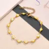 Wholesale Casual Classic Style Devil's Eye Color Block Heart Shape 304 Stainless Steel 18K Gold Plated Bracelets In Bulk