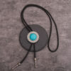 oly-0f417f7e627c4b645792ad26b84f924c Wholesale Turquoise Pattern Alloy Bolo Tie Necklace