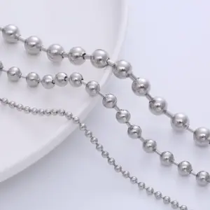 Wholesale Jewelry Fashion Solid Color 304 Stainless Steel Stainless Steel Necklaces