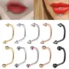 1 Piece Lip Rings Hip-Hop Geometric Ball Stainless Steel Vacuum Plating Lip Rings Ear Cartilage Rings & Studs