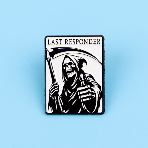 Wholesale Death quotes brooch cartoon metal badge