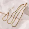 Wholesale PVD Coated Real Gold Plated 18K Gold Geometric 304 Stainless Steel Classic Style Waterproof Non Tarnish 304 Stainless Steel Bracelets